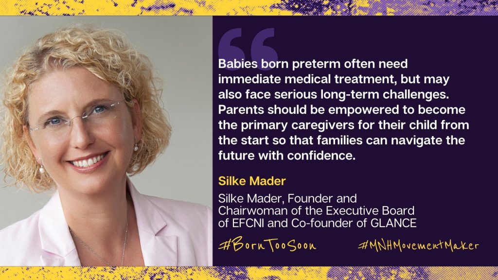 Quote EFCNI's Chairwoman Silke Mader on babies born preterm and their parents